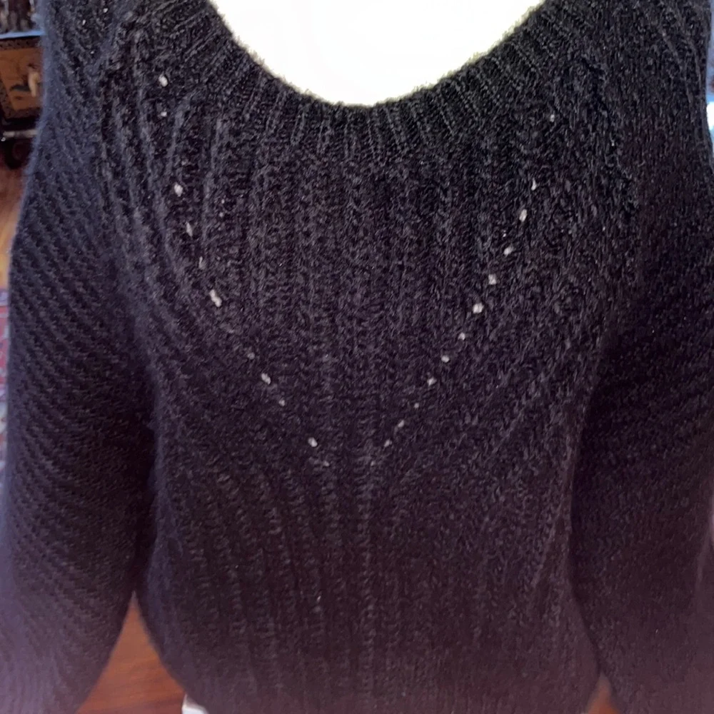 Free People Black Carter Pullover Sweater NEW